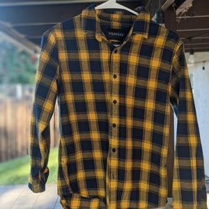 Wildfang Yellow Check Button Up
